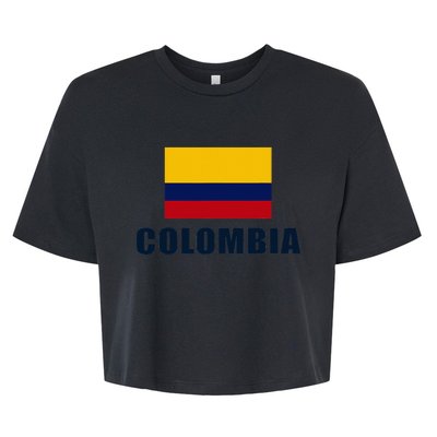 Colombian Pride Flag Gift Bella+Canvas Jersey Crop Tee