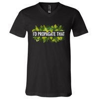 Cool Plant For Men Women Propagation Plant Lover Gardener V-Neck T-Shirt