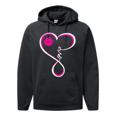 Cute Pickleball For  Ladies I Love Pickleball Performance Fleece Hoodie