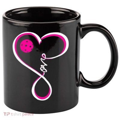 Cute Pickleball For  Ladies I Love Pickleball 11oz C Handle Ceramic Mug