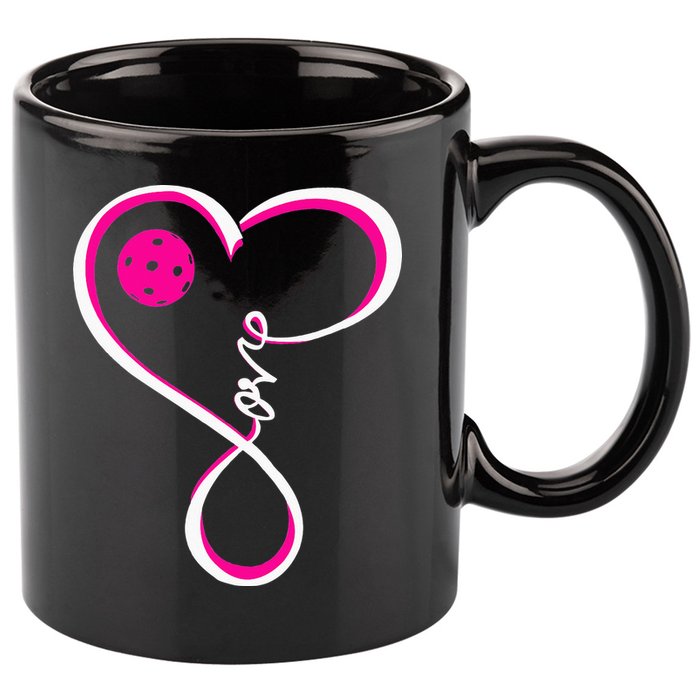 Cute Pickleball For  Ladies I Love Pickleball 11oz C Handle Ceramic Mug