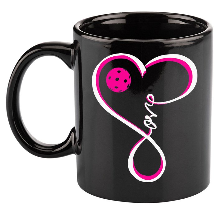 Cute Pickleball For  Ladies I Love Pickleball 11oz C Handle Ceramic Mug