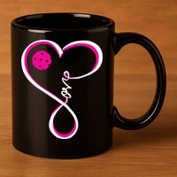 Cute Pickleball For  Ladies I Love Pickleball 11oz C Handle Ceramic Mug