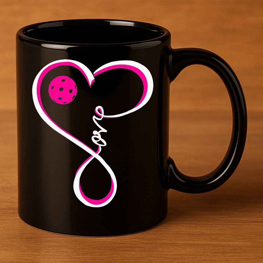 Cute Pickleball For  Ladies I Love Pickleball 11oz C Handle Ceramic Mug