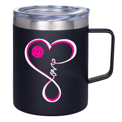 Cute Pickleball For  Ladies I Love Pickleball 12oz Stainless Steel Coffee Mug