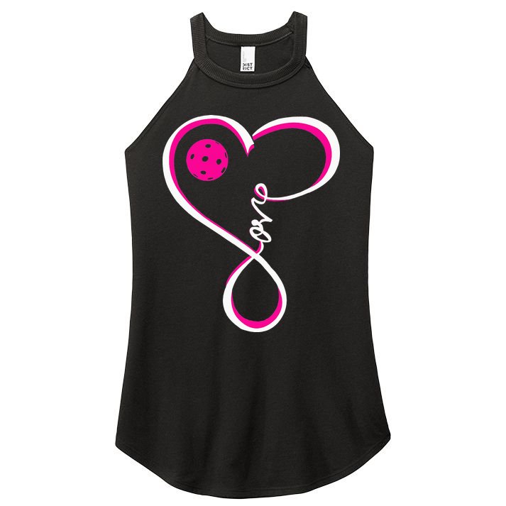 Cute Pickleball For  Ladies I Love Pickleball Women's Perfect Tri Rocker Tank