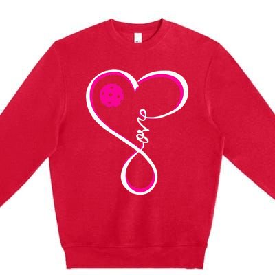 Cute Pickleball For  Ladies I Love Pickleball Premium Crewneck Sweatshirt