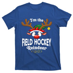 Christmas Pjs Field Hockey Xmas Reindeer Matching Gift T-Shirt