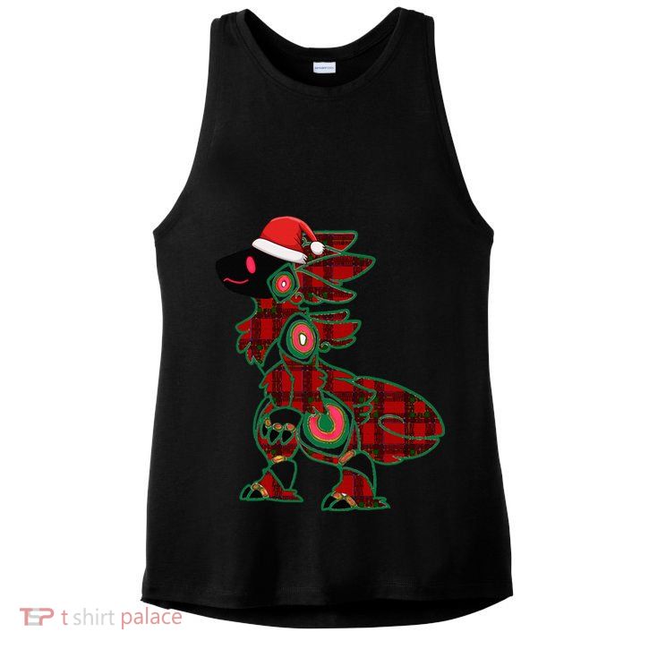 Christmas Protogen Fursuit Tartan Fursona Ladies PosiCharge Tri-Blend Wicking Tank