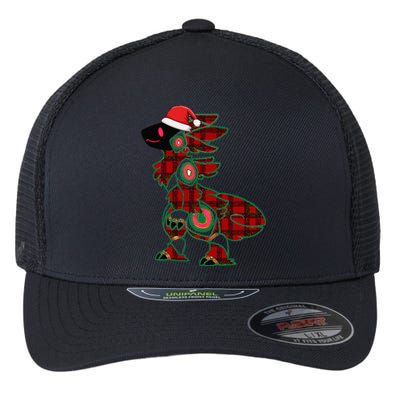 Christmas Protogen Fursuit Tartan Fursona Flexfit Unipanel Trucker Cap