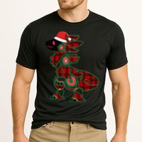 Christmas Protogen Fursuit Tartan Fursona Cooling Performance Crew T-Shirt