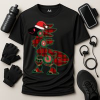 Christmas Protogen Fursuit Tartan Fursona Cooling Performance Crew T-Shirt