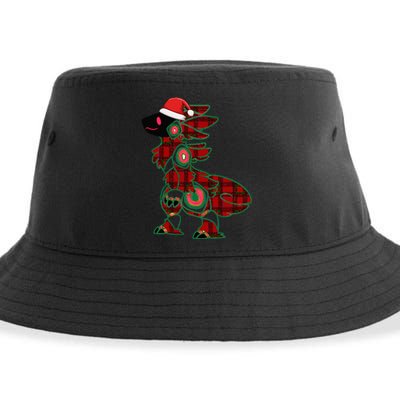 Christmas Protogen Fursuit Tartan Fursona Sustainable Bucket Hat