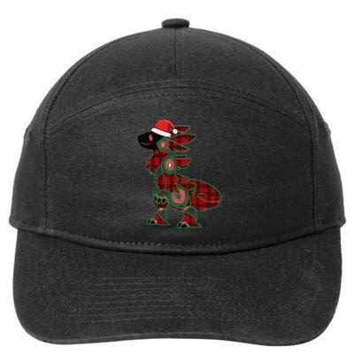 Christmas Protogen Fursuit Tartan Fursona 7-Panel Snapback Hat