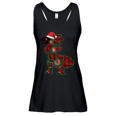 Christmas Protogen Fursuit Tartan Fursona Ladies Essential Flowy Tank