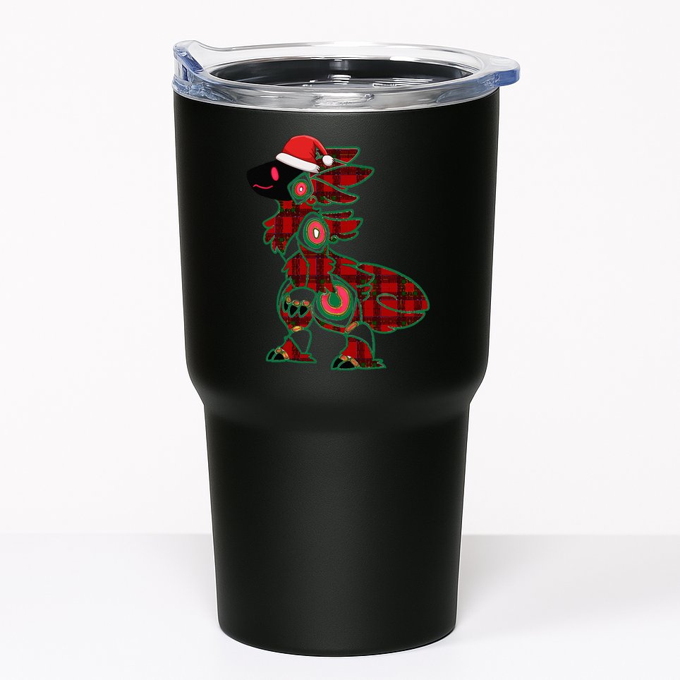 Christmas Protogen Fursuit Tartan Fursona Tumbler