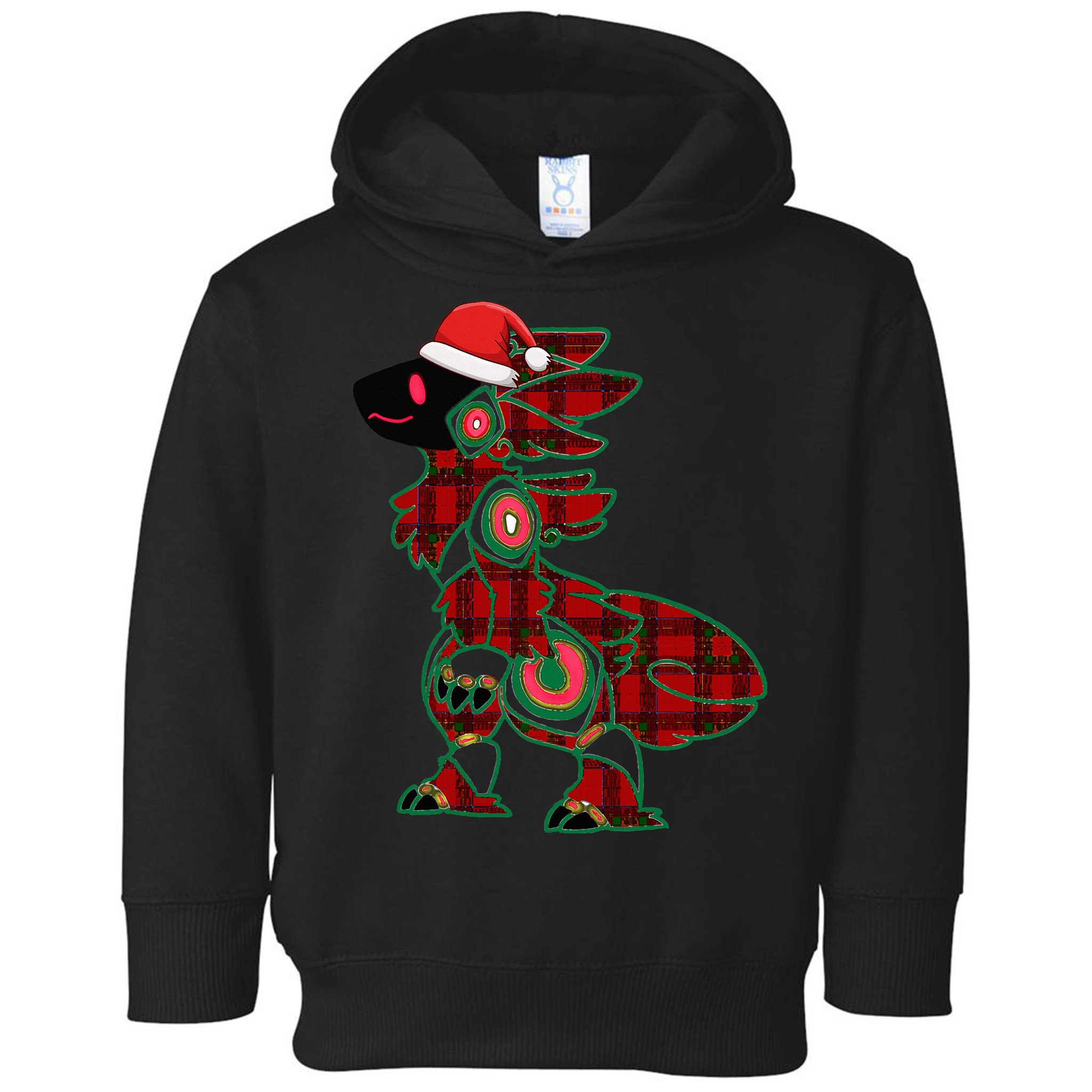 Christmas Protogen Fursuit Tartan Fursona Toddler Hoodie