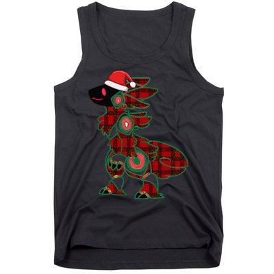 Christmas Protogen Fursuit Tartan Fursona Tank Top