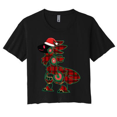 Christmas Protogen Fursuit Tartan Fursona Crop Top