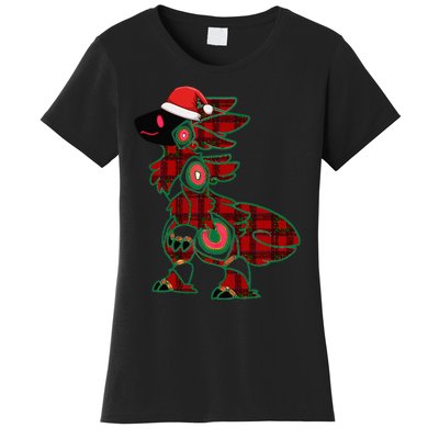 Christmas Protogen Fursuit Tartan Fursona Women's T-Shirt