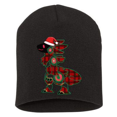 Christmas Protogen Fursuit Tartan Fursona Short Acrylic Beanie