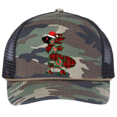 Christmas Protogen Fursuit Tartan Fursona Retro Rope Trucker Hat Cap