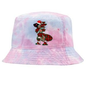 Christmas Protogen Fursuit Tartan Fursona Tie-Dyed Bucket Hat