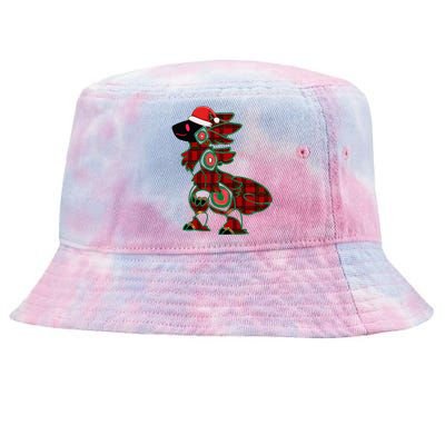 Christmas Protogen Fursuit Tartan Fursona Tie-Dyed Bucket Hat