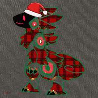Christmas Protogen Fursuit Tartan Fursona Cotton Canvas Backpack