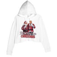 Christmas Pajamas Funny Christmas Parties Crop Fleece Hoodie