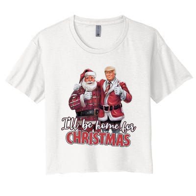 Christmas Pajamas Funny Christmas Parties Women's Crop Top Tee