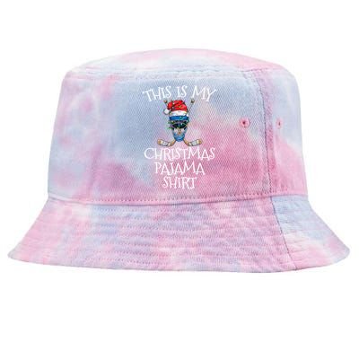 Christmas Pajama Gift Christmas Hockey Ball Santa Hat Gift Tie-Dyed Bucket Hat