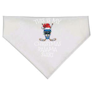 Christmas Pajama Gift Christmas Hockey Ball Santa Hat Gift USA-Made Doggie Bandana