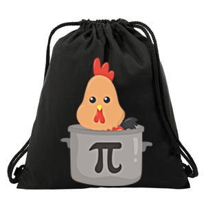 Chicken Pi Gift I Funny Math Teacher Pday Gift Cool Gift Drawstring Bag