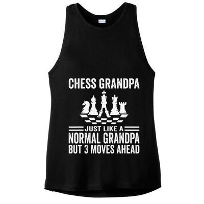 Chess Player Grandpa Saying For Chess Board Game Lover Fans Ladies PosiCharge Tri-Blend Wicking Tank