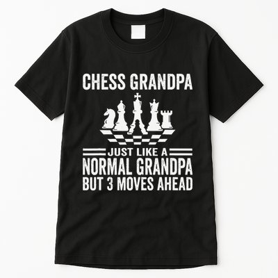 Chess Player Grandpa Saying For Chess Board Game Lover Fans Tall T-Shirt