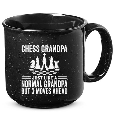 Chess Player Grandpa Saying For Chess Board Game Lover Fans 15oz Campfire Ceramic Mug