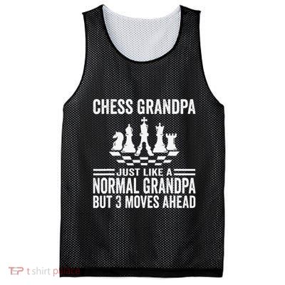 Chess Player Grandpa Saying For Chess Board Game Lover Fans Mesh Reversible Basketball Jersey Tank