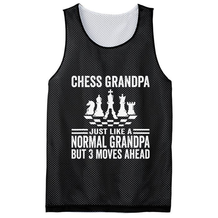 Chess Player Grandpa Saying For Chess Board Game Lover Fans Mesh Reversible Basketball Jersey Tank