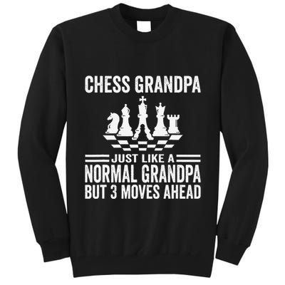 Chess Player Grandpa Saying For Chess Board Game Lover Fans Tall Sweatshirt
