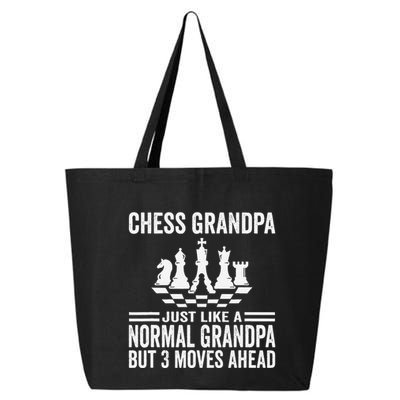 Chess Player Grandpa Saying For Chess Board Game Lover Fans 25L Jumbo Tote