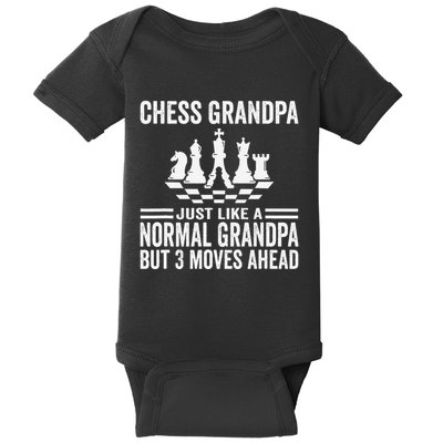 Chess Player Grandpa Saying For Chess Board Game Lover Fans Baby Bodysuit