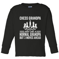 Chess Player Grandpa Saying For Chess Board Game Lover Fans Toddler Long Sleeve Shirt