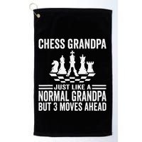 Chess Player Grandpa Saying For Chess Board Game Lover Fans Golf Towel