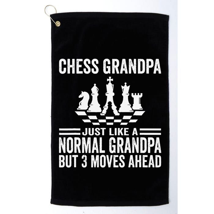 Chess Player Grandpa Saying For Chess Board Game Lover Fans Golf Towel