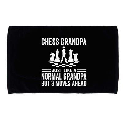 Chess Player Grandpa Saying For Chess Board Game Lover Fans Microfiber Hand Towel