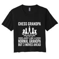 Chess Player Grandpa Saying For Chess Board Game Lover Fans Crop Top