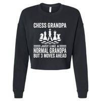 Chess Player Grandpa Saying For Chess Board Game Lover Fans Cropped Pullover Crew