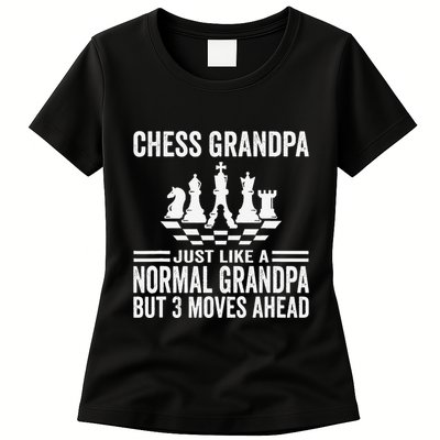 Chess Player Grandpa Saying For Chess Board Game Lover Fans Womens T-Shirt