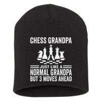 Chess Player Grandpa Saying For Chess Board Game Lover Fans Short Acrylic Beanie